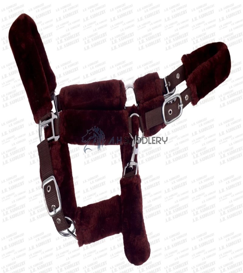 Premium Nylon Full Mink Horse Halters - Adjustable and Comfortable Equestrian Gear